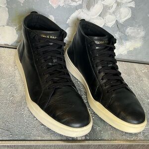 Cole Haan black leather grand crosscourt high top size M 9.5